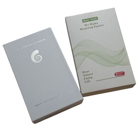 Pair Mini In-Ear Hearing Amplifiers Rechargeable Voice Amplifiers Adjustable New - Picture 3 of 6